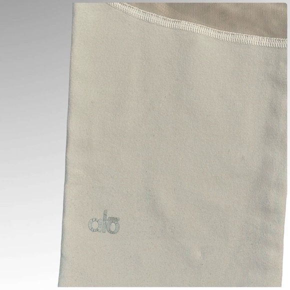 Alo Womens Moto Yoga Leggings Pants Light Gray High Waist Mesh - Picture 6 of 9